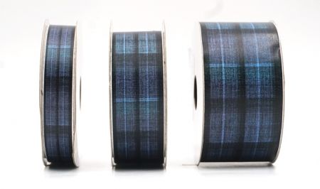 Elegantes Marineblau und Türkis Karoband_AI